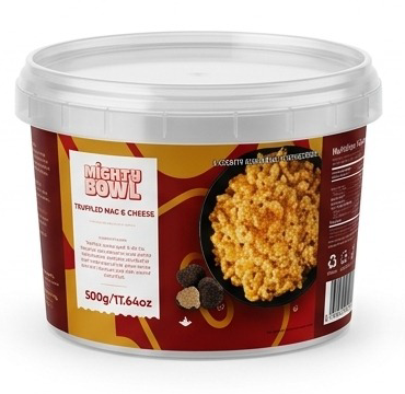 Mighty Bowl Truffled Mac & Cheese takeaway tub
