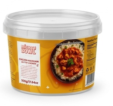 Mighty Bowl Chicken Makhani takeaway tub